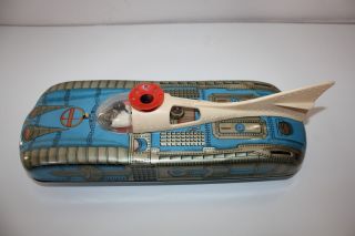 Vintage Spaceship China? Battery Operated Toy Perion Interkozmosz Tin Toy 13 "