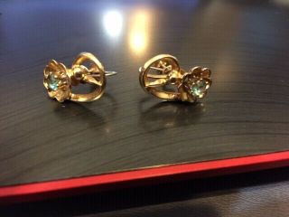 Vintage 14k Gold Earrings With Screw Backs Esecos