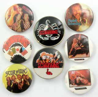 Scorpions Badges 8 X Vintage Scorpions Pin Badges Metal