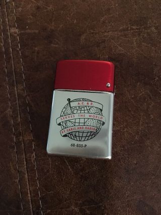 Vintage Wind Master Lighter Advertising A.  C.  & R.  Cable And Radio Near