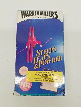 Steeps Leaps & Powder Vhs Warren Miller Classic Vintage 1988 Ski Video