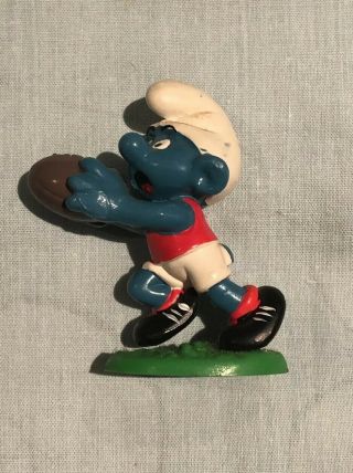 Vintage Australian Football Smurf Peyo Schleich 1980 Hk Afl Rugby