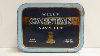 Vintage Will Capstan Navy Cut Ready Rubbed Tobacco Tin Cigarette Case