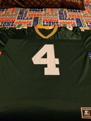 Brett Favre Green Bay Packers Vintage Starter Nfl Football Jersey Mens 52 Xl