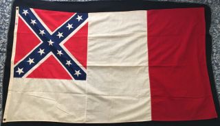 Confederate Flag (third National Flag Of The Confederacy) Vintage Mid 1900s