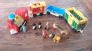 Vintage 1973 Fisher Price Circus Train Little People 991 280 Version