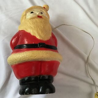 Light Up Plastic Christmas Vintage Santa Blow Mold 15 " Union Products