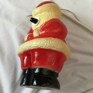 Light Up Plastic Christmas Vintage Santa Blow Mold 15 