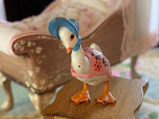 Miniature Dollhouse Franz Bergman Austrian Vienna Bronze Jemima Puddle Duck