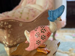 Miniature Dollhouse Franz Bergman Austrian Vienna Bronze Jemima Puddle Duck 5
