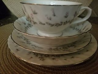 5 Pc Place Setting STYLE HOUSE PICARDY Mid Century Fine China Floral Garland 4