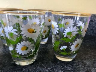 Set of 8 Vintage Libbey 6 oz Daisy Drinking Juice Glasses Tumblers 2