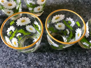 Set of 8 Vintage Libbey 6 oz Daisy Drinking Juice Glasses Tumblers 4