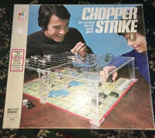 Vintage 1976 Chopper Strike Board Game Milton Bradley Complete