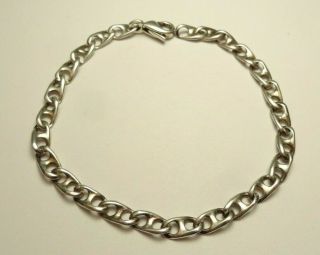 Vintage 5mm Italy Mariner Chain Bracelet Sterling Silver 925 (7 3/4 ")