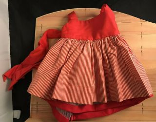 Adorable Vintage Chatty Cathy Peppermint Striped Dress With Crinoline Petticoat