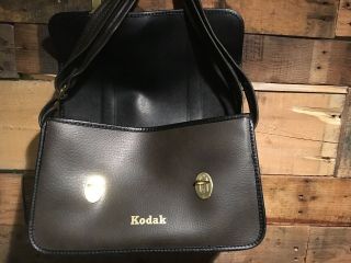 2 Kodak Vintage Leather Camera Bags W/ Shoulder Straps.  Brown Leather Film Bags 5