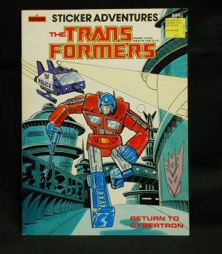 Vintage 1984 The Transformers Return To Cybertron Coloring & Sticker Adventures