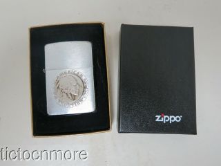 Vintage Zippo American Frontier Indian Head Buffalo Nickel 1935 Lighter D.  1995