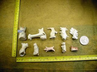 10 X Excavated Vintage Lovely Animal Doll Parts Age 1890 Germany B 119