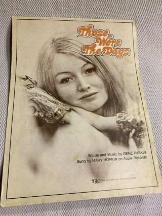 Vintage 1968 Sheet Music Of Mary Hopkin 