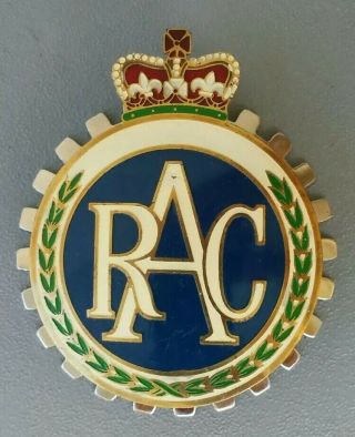 Grille Badge Emblem Rac Royal Automobile Club Of England Vintage