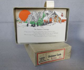 Old Vintage Christmas 1920s - 1930s Die - Cut Church Greeting Cards