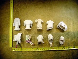 10 x excavated vintage doll parts Germany age 1890 mixed media Art B 83 3