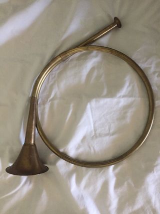 Vintage Brass Bugle French Horn Trumpet Fox Hunting Circular Equestrian India