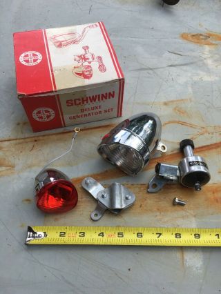 Vintage Schwinn Deluxe Light Generator Set Part 04140 -