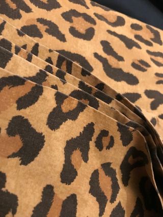 RARE Vintage Ralph Lauren ARAGON Medieval Leopard 200th.  c Twin Flat Sheet USA 4