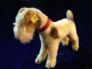 Vintage Steiff Terry Mohair Airedale Terrier Dog