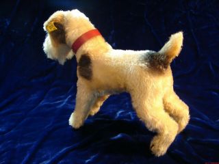 Vintage Steiff Terry Mohair Airedale Terrier Dog 2