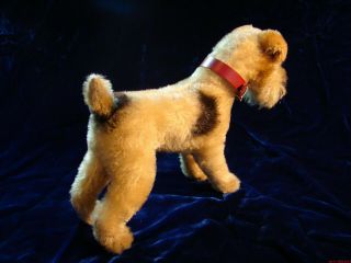 Vintage Steiff Terry Mohair Airedale Terrier Dog 4