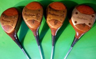 Vintage Macgregor Golf Clubs Tourney S4tw 1 3 4 5 Wood Set Right