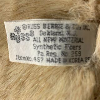 28” Vintage Russ Berrie Large Teddy So Soft Teddy Bear Stuffed Animal Plush Toy 8