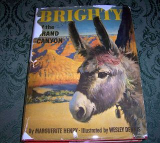 Vintage Brighty Of The Grand Canyon - Marguerite Henry - 1953 - Hb/dj