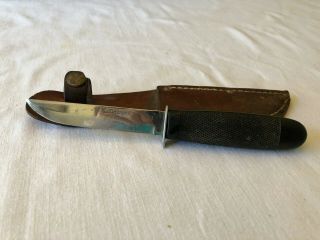 Vintage Cattaraugus Fixed Blade 7 1/2 " Knife & Sheath