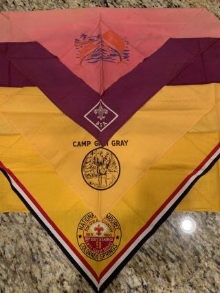 Bsa Boy Scout Vintage Neckerchief Collected At 1960 Jamboree
