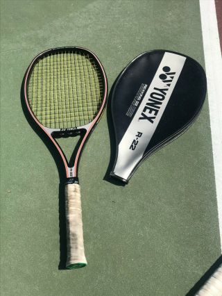 Vintage Yonex R - 22 Rexking 22 Tennis Racket W Cover 4 1/4