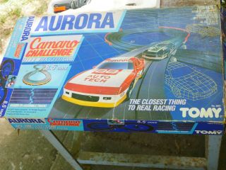 Vintage Aurora Slot Car Tomy Afx Camaro Challenge Racing 8601 Not Complete 1986