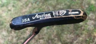 Vintage Titleist Acushnet Bulls Eye 35a Standard Golf Putter Black W/white Fill