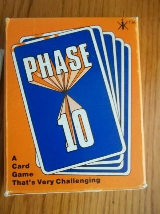 Vintage Phase 10 Card Game 1985 Made In Usa