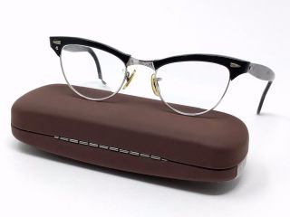 American Optical Eyeglass Frames Black Gray Vintage Cat 