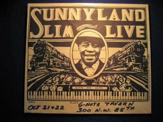 Vintage Sunnyland Slim Live Mr Blues Piano Poster G - Note Tavern Seattle