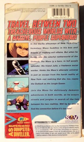 ☆ Vintage MTV THE MAXX VHS HOMELESS SUPERHERO Animation ANIME CARTOON SERIES 3