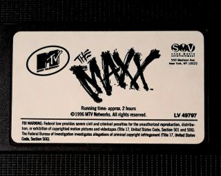 ☆ Vintage MTV THE MAXX VHS HOMELESS SUPERHERO Animation ANIME CARTOON SERIES 5