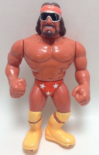 Wwf Macho Man Randy Savage Orange Hasbro 4.  5” Wrestling Wwe Vintage Figure