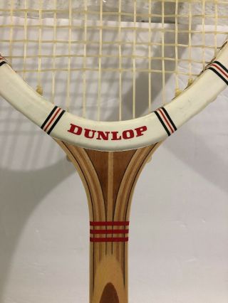 Vintage Dunlop Maxply Fort Wood Tennis Racquet Light 4 1/2 Made in England 4