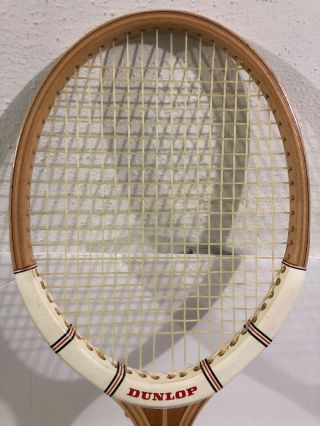 Vintage Dunlop Maxply Fort Wood Tennis Racquet Light 4 1/2 Made in England 5